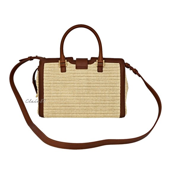 Saint Laurent Monogram Baby Cabas Raffia Satchel - Picture 3 of 8